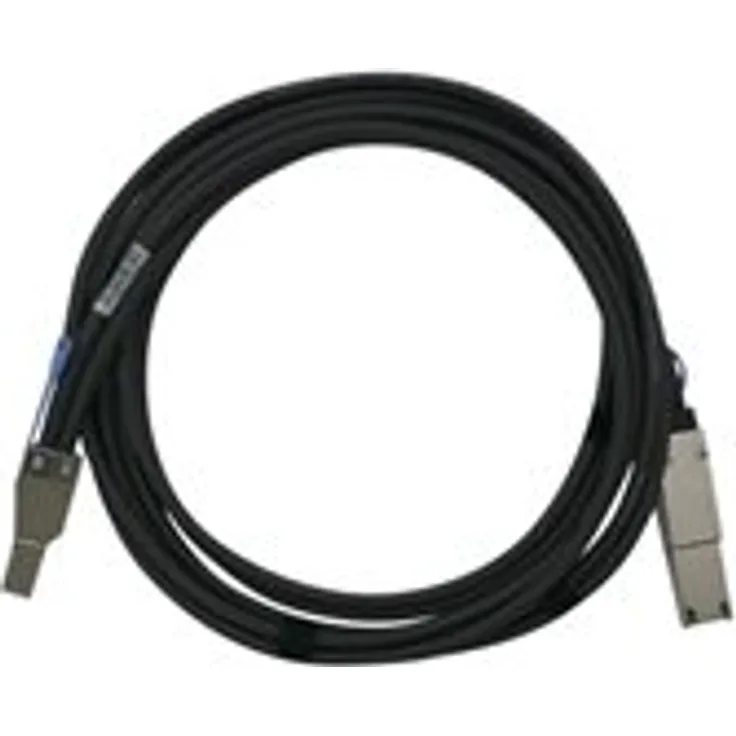 QNAP, SAS 6Gbit/s, 4 x Mini SAS HD (SFF-8644) (M) bis 26 pin 4x Mini SAS (M), 2 m, Schwarz (CAB-SAS20M-8644-8088)