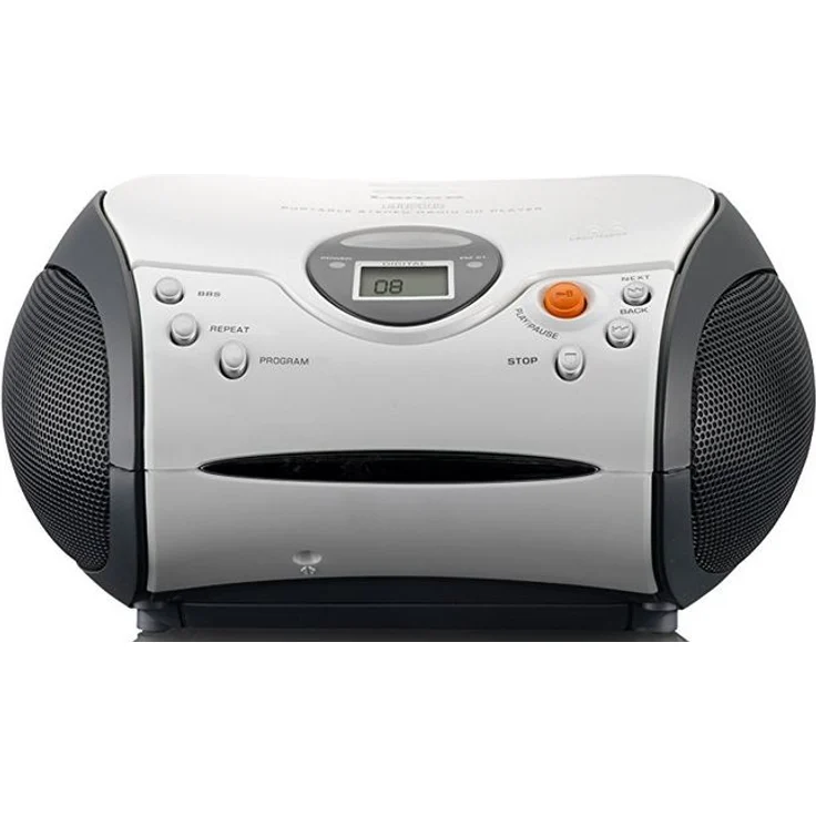 Lenco SCD-24 Stereo UKW-Radio mit CD-Player und Teleskopantenne weiß – Bild 1