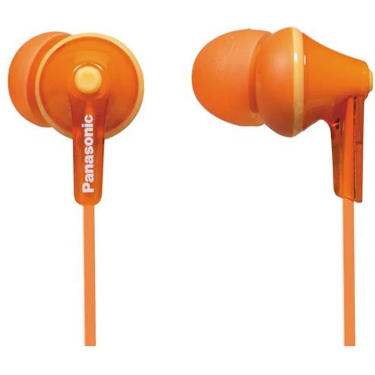 Panasonic RP-HJE125E-R In-Ohr-Kopfhörer (Drei Paar Pass-Stücke, 10-24.000 Hz, 1,1 m Kabel) rot – Bild 1