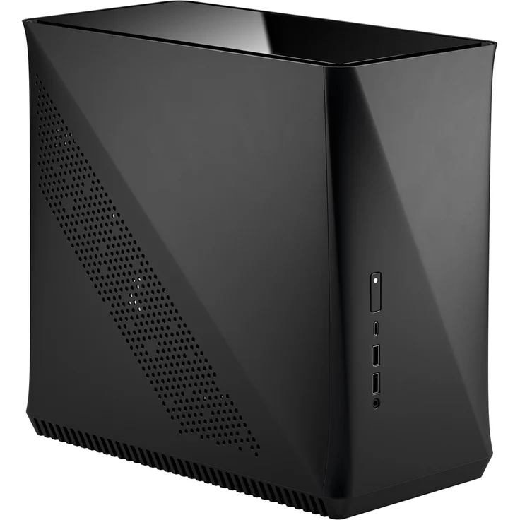 Fractal Design Era ITX Carbon – Tempered Glass Top Panel – Mini-ITX Computer Gehäuse – Small Form Factor – kompatibel mit Wasserkühlungen – USB Typ-C - Aluminium - schwarz – Bild 1
