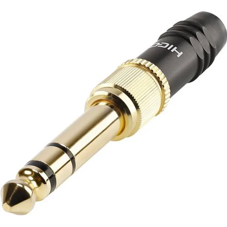 Hicon Klinken-Steckverbinder 3.5mm Stecker, gerade Polzahl: 3 Schwarz 1St.