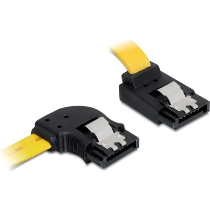 DeLOCK Cable SATA - SATA-Kabel - Serial ATA 150/300/600 - 7-poliges SATA - bis - 7-poliges SATA - 50cm - links abgewinkelter Anschluss, 90-Grad-Anschluss, verriegelt (82837)
