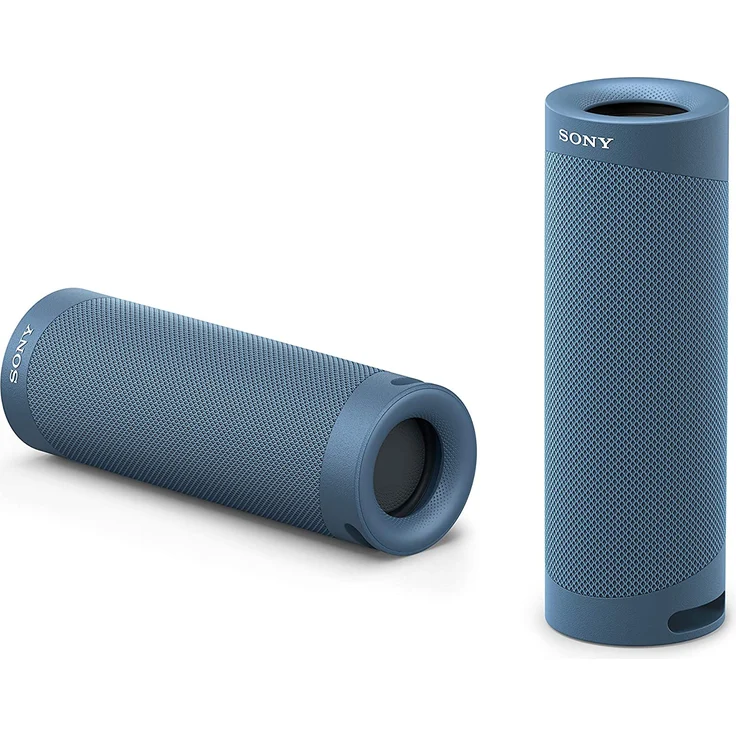 Sony SRS-XB23 tragbarer, kabelloser Bluetooth Lautsprecher (12h Akkulaufzeit, wasserabweisend, Extra Bass), blau – Bild 4