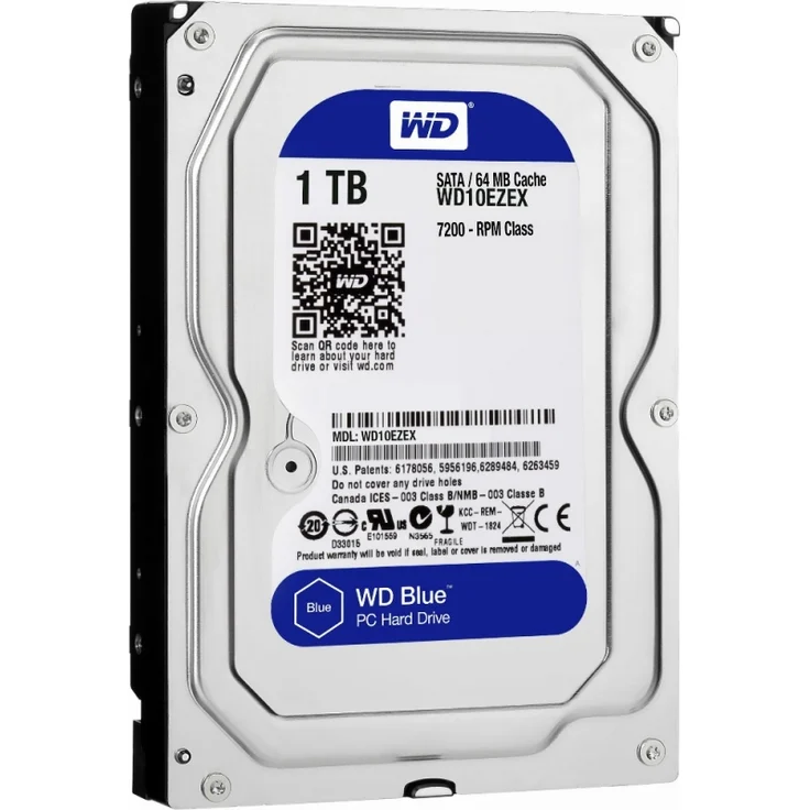 WD Blue WD10EZEX - Festplatte - 1 TB - intern - 3.5 Zoll (8.9 cm) - SATA 6Gb/s - 7200 rpm - Puffer: 64 MB - für My Cloud EX2 (WD10EZEX) – Bild 3