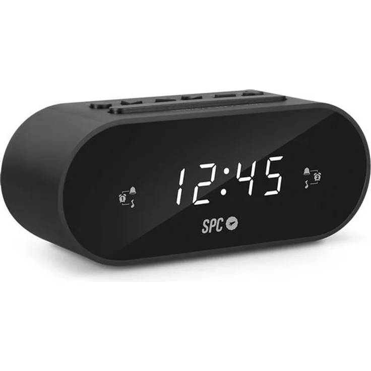 SPC 4585N Radiowecker mit Bluetooth, LED-Display, schwarz