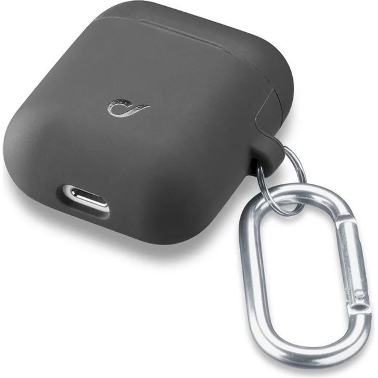 Cellularline Bounce Soft Touch Silikon AirPod Hülle mit Haken für Apple AirPods 1 & 2