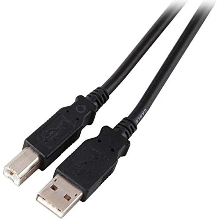 EFB-Elektronik USB Anschlußkabel 5,0m A auf B schwarz, High Speed USB2.0 (K5255SW.5)