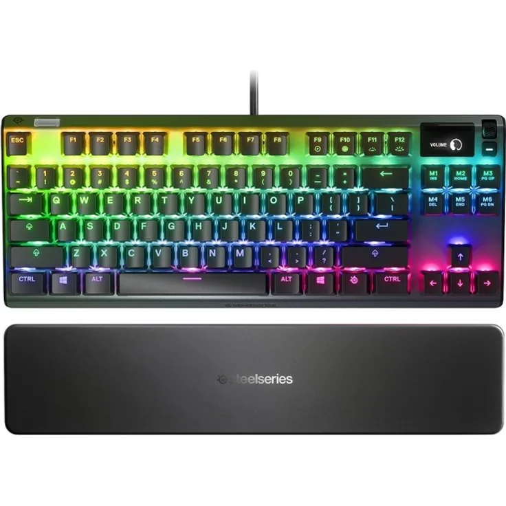 SteelSeries Apex 7 TKL - Mechanische Gaming-Tastatur - Kompakt (TKL) - OLED Smart Display - Rot Schalter - Deutsches (QWERTZ), Layout, Kompakt (TKL)