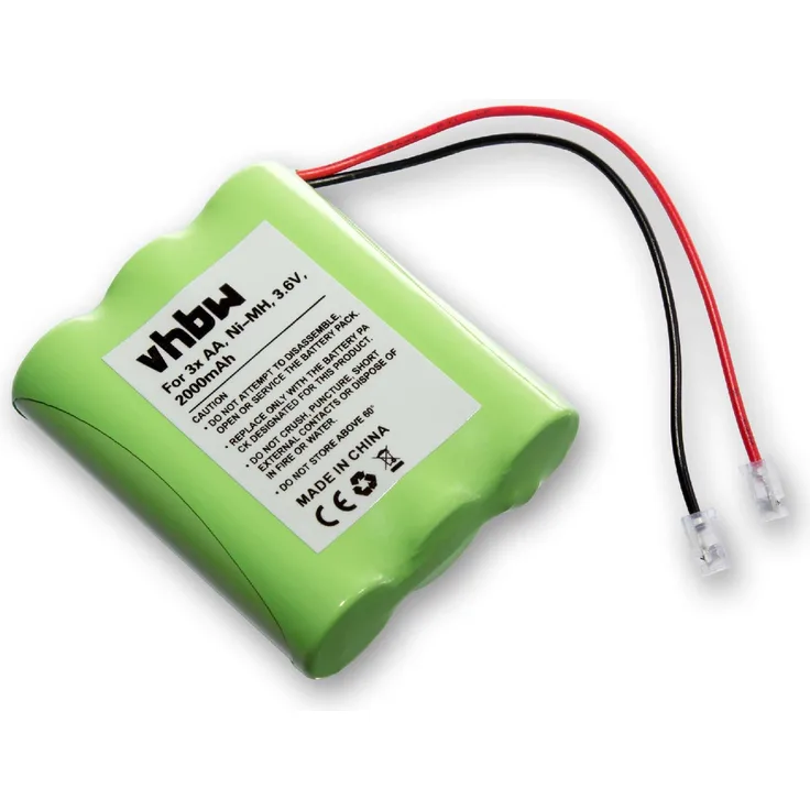 vhbw NiMH Universal Akku Akkupack 2000mAh 3.6V 3x AA