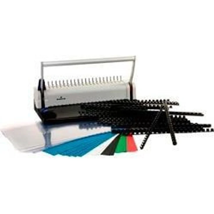 Pavo 8030903 Smartmaster 2 Bindemaschine, Bindegerät bis 150 Blatt, inklusive 75teiligem Starterset, schwarz