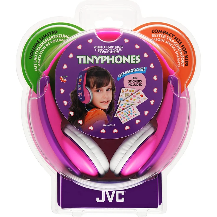 JVC HA-KD5-P-E On-Ear-Kopfhörer, geeignet für Kinder, pink – Bild 4