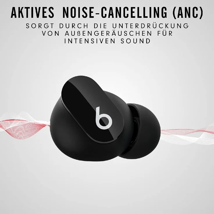 Beats By Dre Studio Buds In-Ear-Kopfhörer, True-Wireless, IPX4, schwarz – Bild 2