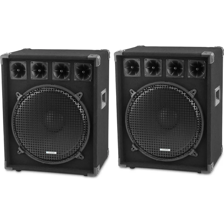 McGrey DJ-1522 Partykeller/DJ-Box Paar 2 x 800W