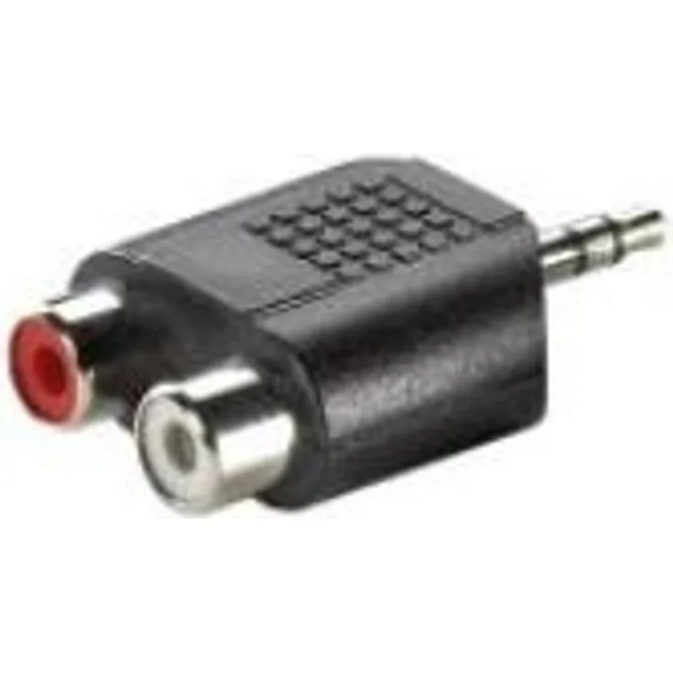 Value 11994441 3,5mm Stecker auf Cinch (2X Buchse) Adapter schwarz