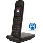 Telekom Sinus 12 Festnetz Telefon schnurlos, 5 cm Farbdisplay, beleuchtete Tastatur, anschlussunabhängige Nutzung an allen handelsüblichen Routern und Standardanschlüssen, Analog-Telefon mit Basis, schwarz