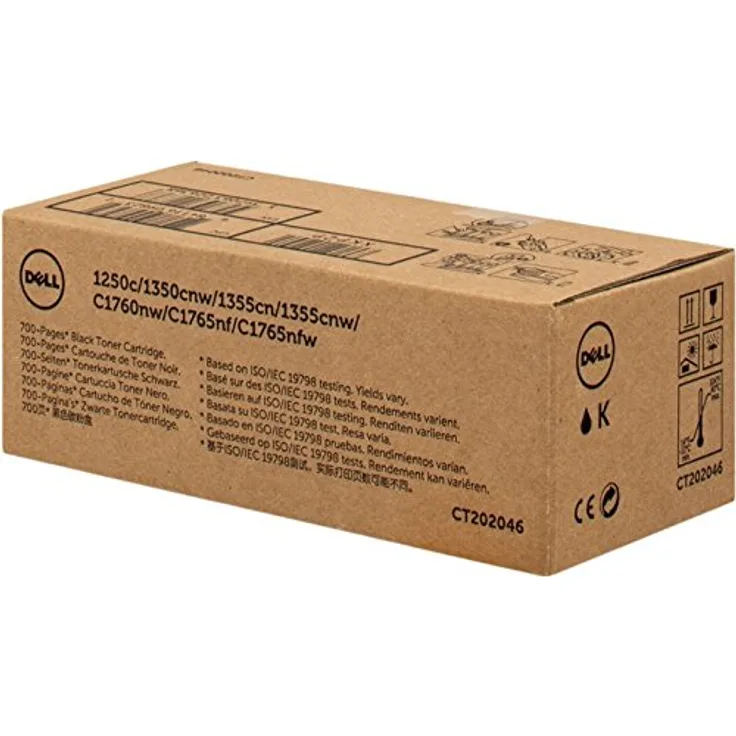 Original Dell C1760nw/C1765nf/C1765nfw/1250c/135X Standard Capacity Toner Kit, circa 700 Seiten, schwarz