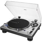 Audio-Technica AT-LP140XP Manueller Plattenspieler mit Direktantrieb, silberfarben