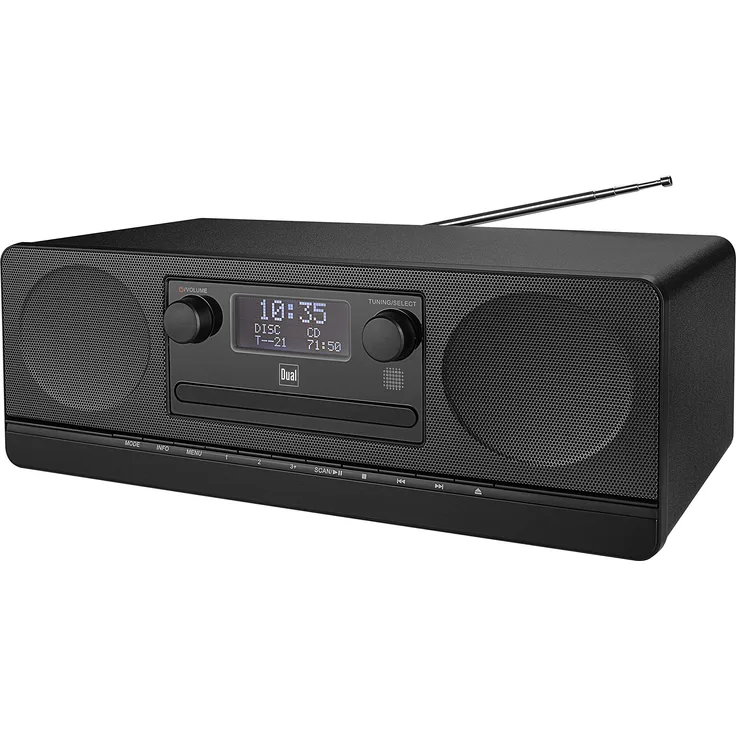 Dual DAB 420 BT Schwarz • Stereoanlage • DAB+ • UKW • Sendersuchlauffunktion • AUX-IN • USB-Anschluss • CD-Abspieler • MP3 • Senderspeicher • Fernbedienung • Kopfhöreranschluss
