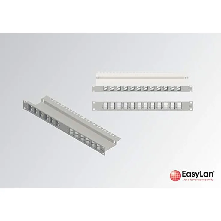 19'' 1HE Winkelpanel 30°Abgang Keystonemodule