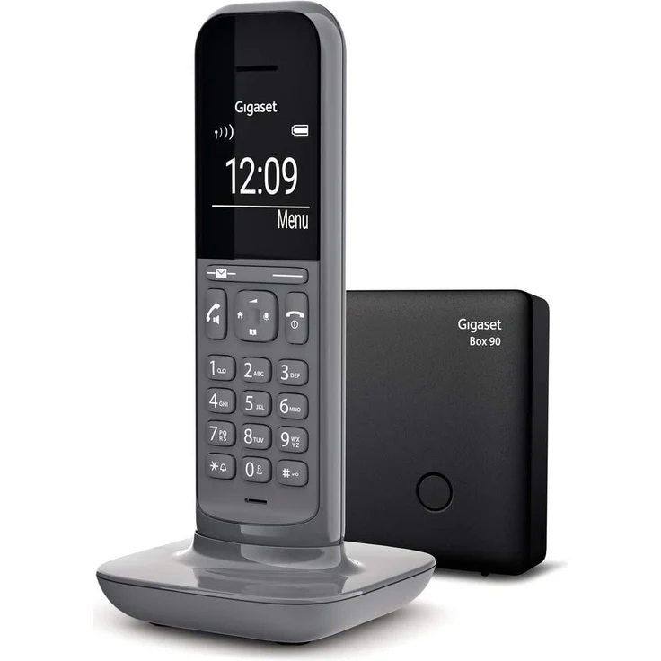 Gigaset CL390 schnurloses Design-Telefon ohne Anrufbeantworter, DECT Telefon mit Freisprechfunktion, großem Grafik Display, leicht zu bedienen mit intuitiver Menüführung, Satellite Grey, Analog-Telefon, grau – Bild 1
