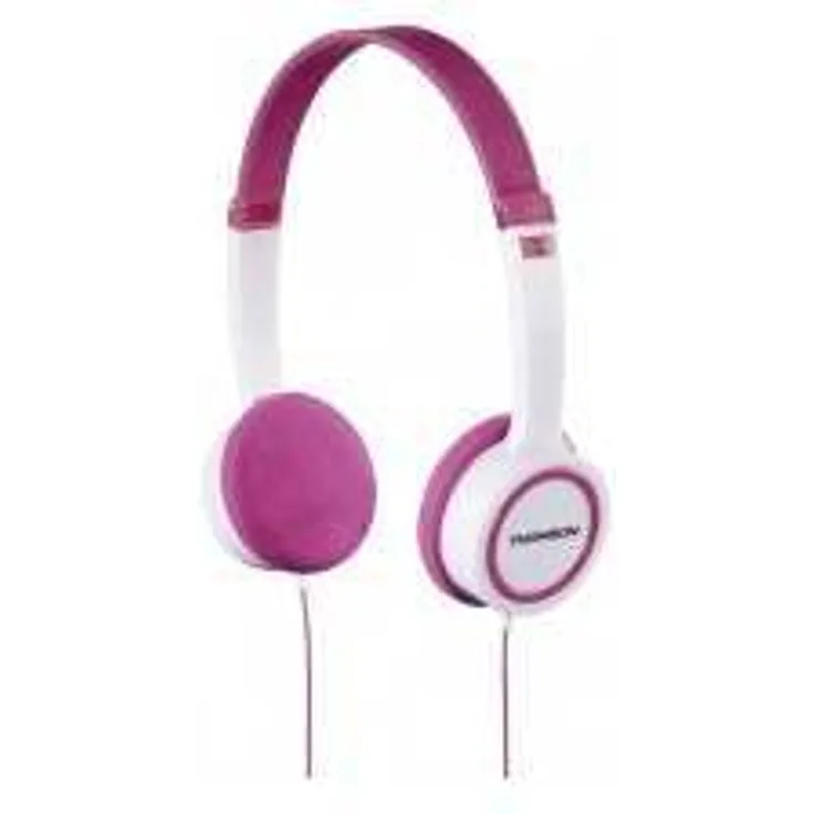 Thomson Kinderkopfhörer On Ear (Lautstärkebegrenzung 85 dB, ultraleicht, spezielle Passform für Kinderköpfe) pink