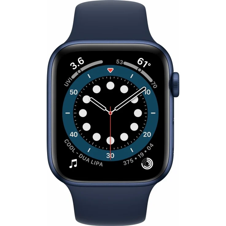 Apple Watch Series 6 Smartwatch GPS, 44mm, Aluminiumgehäuse Blau, Sportarmband Dunkelmarine – Bild 2