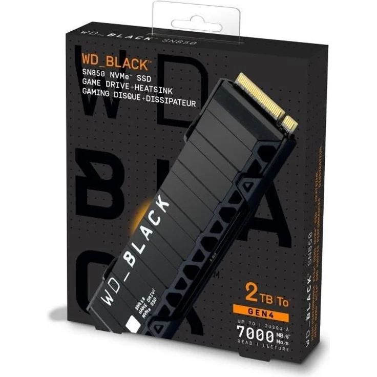 WD Black SN850 NVMe SSD WDS200T1XHE - Solid-State-Disk - 2 TB - intern - M.2 2280 - PCI Express 4.0 x4 (NVMe) (WDS200T1XHE) – Bild 2