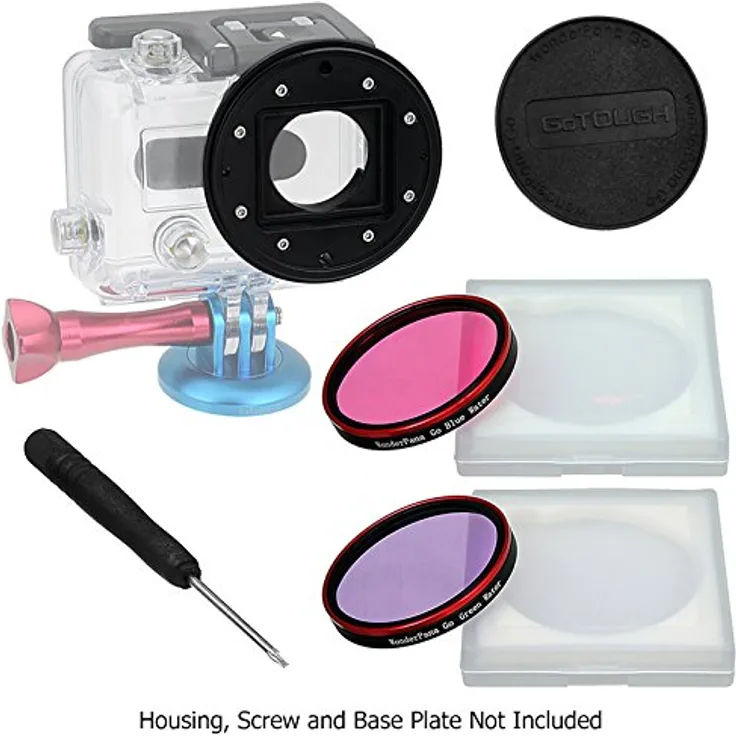 Fotodiox Pro WonderPana Go H3 Underwater Kit GoTough Filter Adapter System for GoPro Hero3 Waterproof Housing with 2 Water Correction Filter (Rose-Pink & Violet-Purple)
