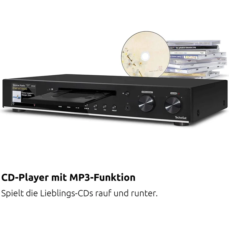 TechniSat DIGITRADIO 143 CD – HiFi-Tuner Internetradio (DAB+ Digital-Radio, UKW, Wi-Fi Audio-Streaming, Bluetooth, Spotify Connect, CD-Player, Fernbedienung, Breite 43,5 cm) schwarz – Bild 7