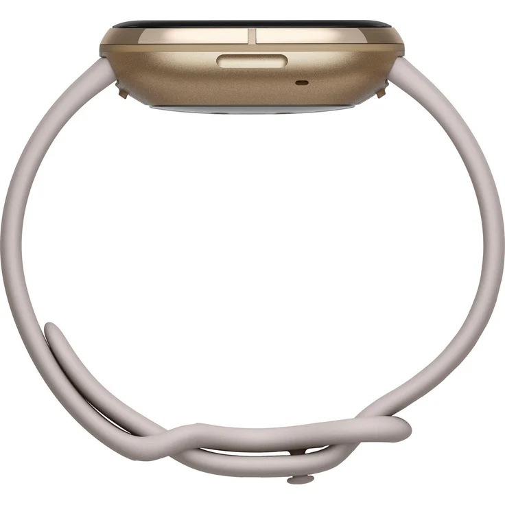 Fitbit Sense Smartwatch GPS, Unisex, S/L, Edelstahlgehäuse, Softgold/Mondweiß – Bild 3