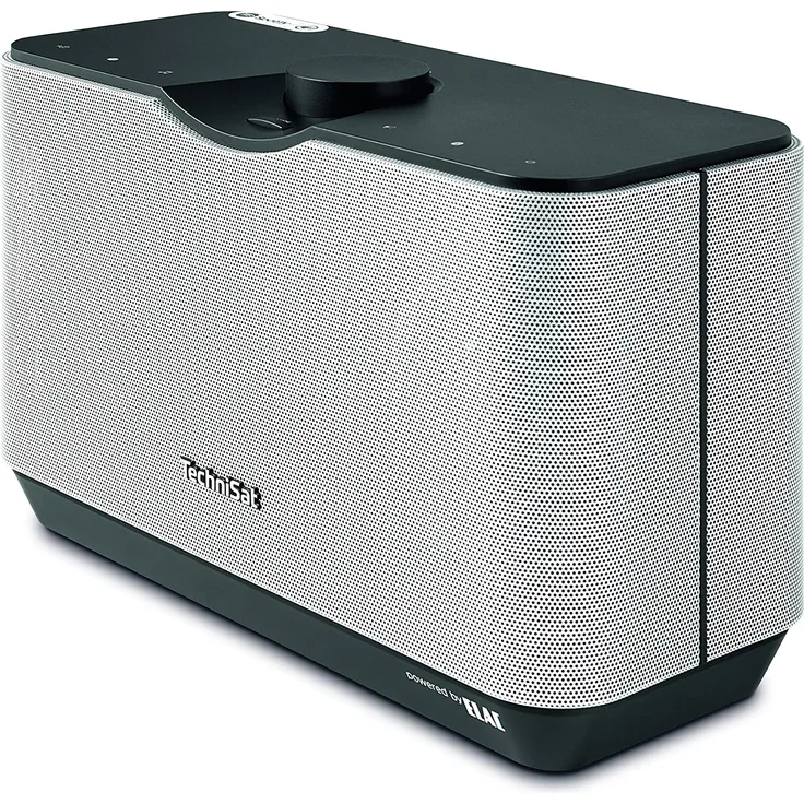 TechniSat Audiomaster MR2 Bluetooth-Lautsprecher mit MP3-Player, Webradio, silber