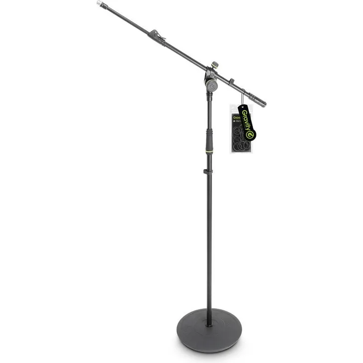 Gravity MS 2322 B  Mikrofonstativ mit Rundfuß und Ausziehgalgen schwarz