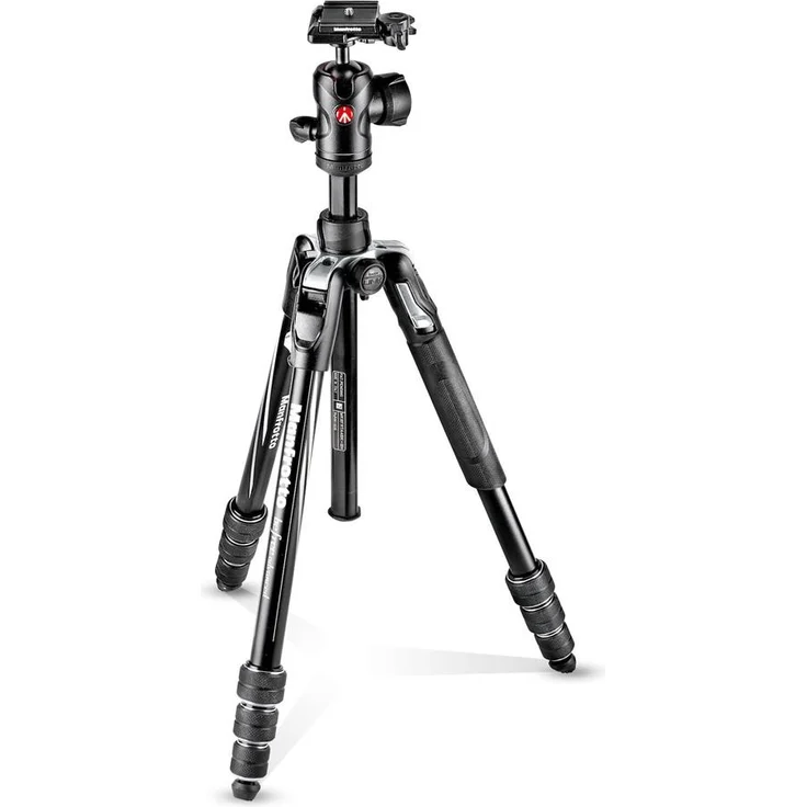 Manfrotto Befree Advanced Alu Reisestativ Twist (Drehverschluss) mit Kugelkopf, inkl.Tasche (für Canon, Nikon, Sony, DSLR, CSC, Spiegellose Kamera, schwarz, Traglast:8kg, Packmaß:40cm, Gewicht:1,49kg) – Bild 1