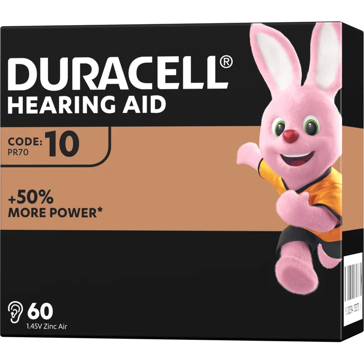 Duracell Hörgerätebatterien Größe 10, 60er Pack – Bild 1