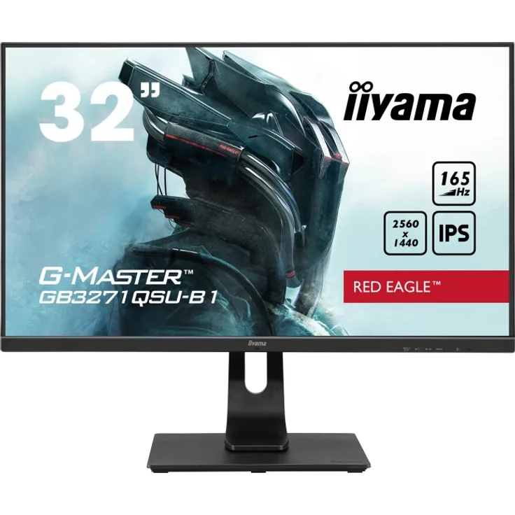 iiyama G-Master GB3271QSU-B1 Red Eagle - 31,5 Zoll, Wide Quad HD (2560 x 1440), IPS-Panel, 165Hz, 1ms, 400cd/m² (GB3271QSU-B1)