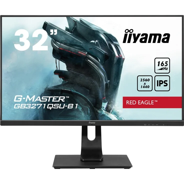 iiyama G-Master GB3271QSU-B1 Red Eagle - 31,5 Zoll, Wide Quad HD (2560 x 1440), IPS-Panel, 165Hz, 1ms, 400cd/m² (GB3271QSU-B1) – Bild 1