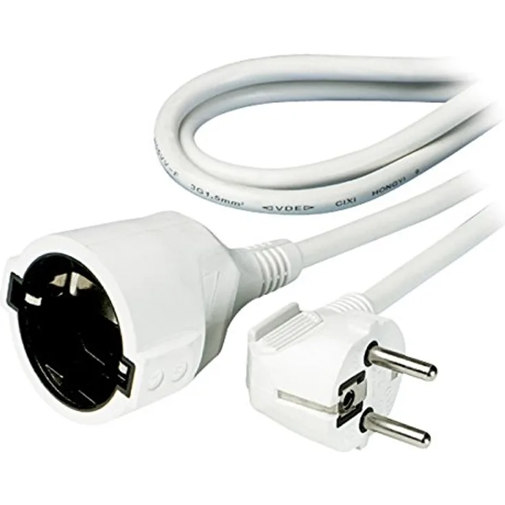 Vivanco Schuko-Verlängerung 2m, und GS geprüft, weiß