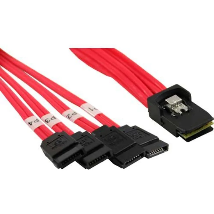 InLine - Internes SAS-Kabel - Überkreuzung - 4-Lane - 36 PIN 4iMini MultiLane - 7-poliges SATA - 75 cm (27610)