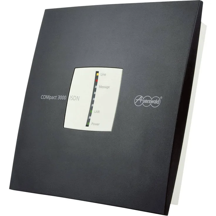Auerswald COMpact 3000 ISDN, 1x ISDN Amtport, 4x analoge Nebenstellen, TK-Anlage, schwarz
