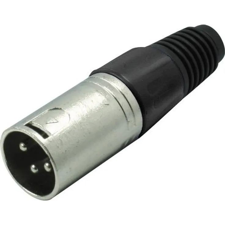 Kash XLR-Steckverbinder Stecker, gerade Polzahl: 3 Schwarz