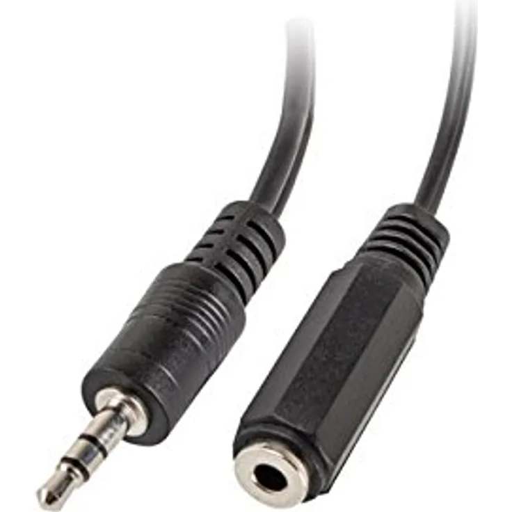 lanberg AD-0024-BK Klinkenstecker (3Pol) auf 2X Klinkenbuchse (3Pol) Stereo-Audio Y-Kabel Splitter Adapter schwarz