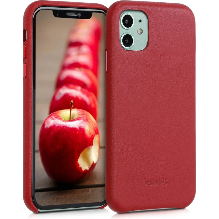 kalibri Handyhülle, Hülle für Apple iPhone 11 - Leder Handy Cover Case - Hardcover Schutzhülle