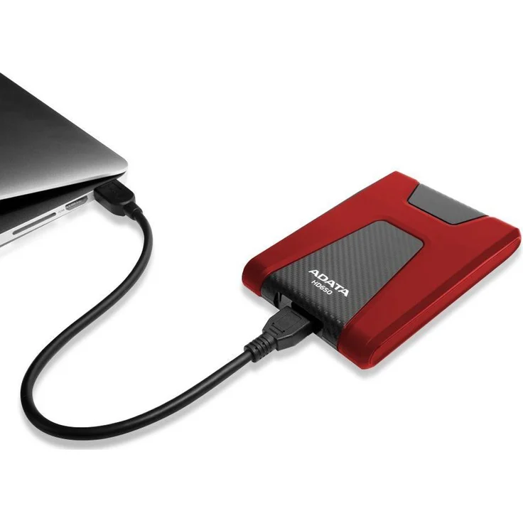 ADATA DashDrive Durable HD650 - Festplatte - 1 TB - extern (tragbar) - 2.5 Zoll (6.4 cm) - USB 3.0 - Rot (AHD650-1TU3-CRD) – Bild 5