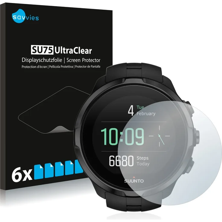 Suunto Spartan Sport Schutzfolie [6er Pack] - kristallklare Displayschutzfolie Folie Displayfolie