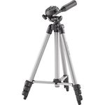 Cullmann ALPHA 1000 Stativ mit 3-Wege-Kopf (3 Auszüge, Gewicht 480g, Tragfähigkeit 1 kg, 106cm Höhe, Packmaß 37cm)