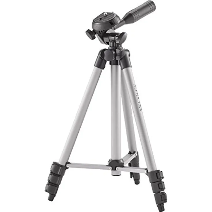 Cullmann ALPHA 1000 Stativ mit 3-Wege-Kopf (3 Auszüge, Gewicht 480g, Tragfähigkeit 1 kg, 106cm Höhe, Packmaß 37cm)