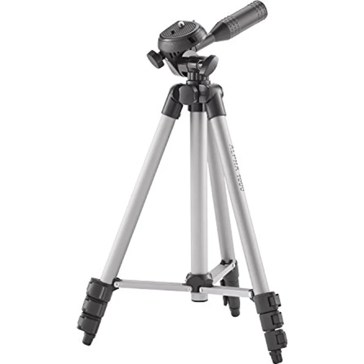 Cullmann ALPHA 1000 Stativ mit 3-Wege-Kopf (3 Auszüge, Gewicht 480g, Tragfähigkeit 1 kg, 106cm Höhe, Packmaß 37cm) – Bild 1