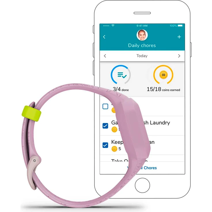 Garmin vívofit jr. 3 Aktivitätstracker für Kinder, Einheitsgröße, Silikonarmband, Rosa (010-02441-01) – Bild 5
