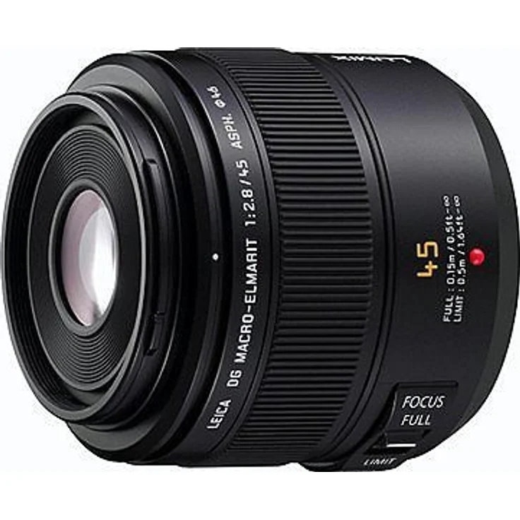 Panasonic H-ES045E LEICA DG ELMARIT Makro 45 mm F2.8 ASPH. Objektiv (Hochleistungs-Makro Objektiv, 90 mm KB, O.I.S.) schwarz – Bild 2