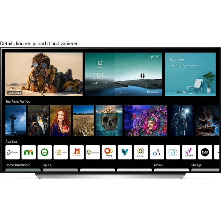 LG OLED77C17LB 195 cm (77 Zoll) OLED Smart TV (Ultra HD, HDR) HD-Triple-Tuner (Sat, Antenne, Kabel) Modelljahr 2021 Energieklasse G (DE-Modell) – Bild 5